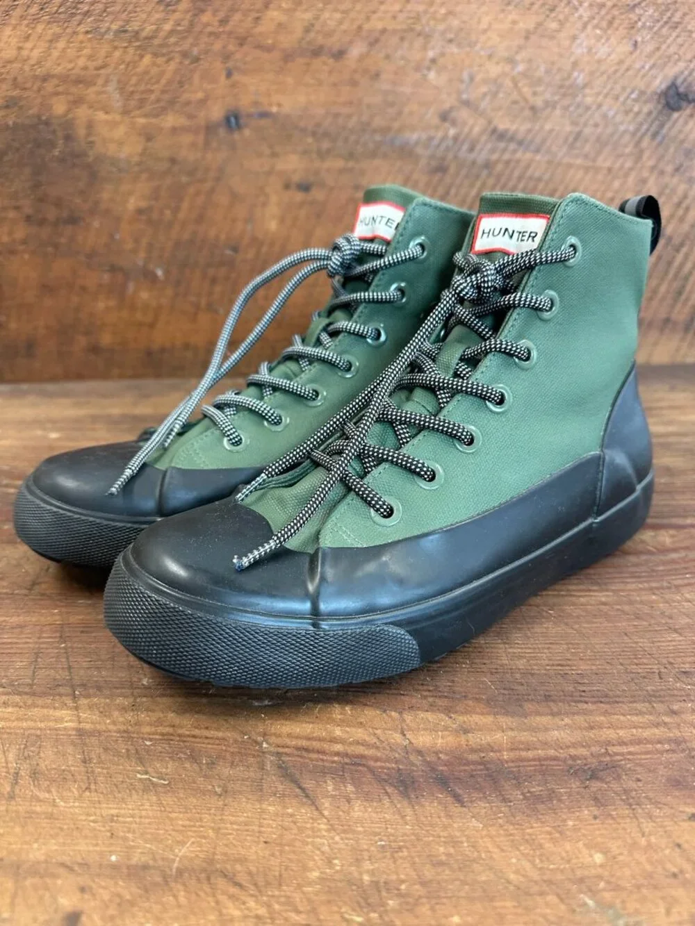 Hunter x Target Limited Edition Dipped Canvas High-Top Sneaker Boots M6.5/W8.5